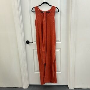 Brunello Cucinelli Belted Sequin Maxi dress in Sunset